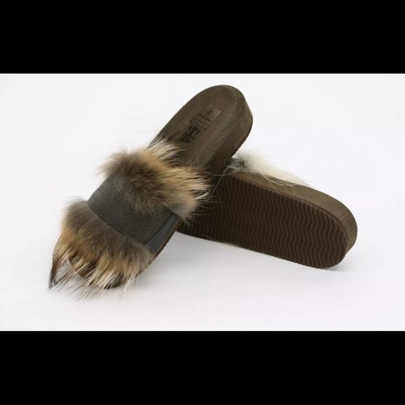 Brunello Cucinelli Fur Slides size 37 (7) - Picture 2 of 8